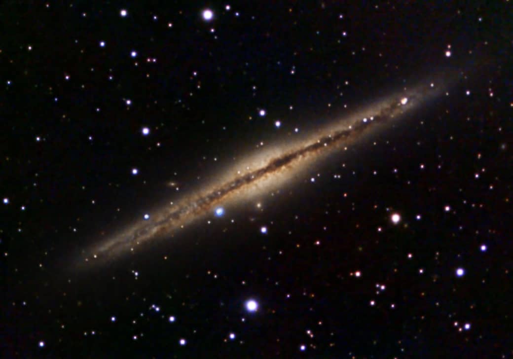 NGC891 TEC140 f7 840x10sec ZWO ASI224MC