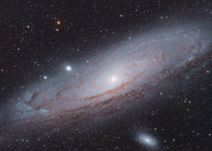 Die Andromedagalaxie (M31), aufgenommen von Niels Haagh mit seiner TTS-160 Panther Teleskopmontierung