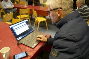 Niels at computer