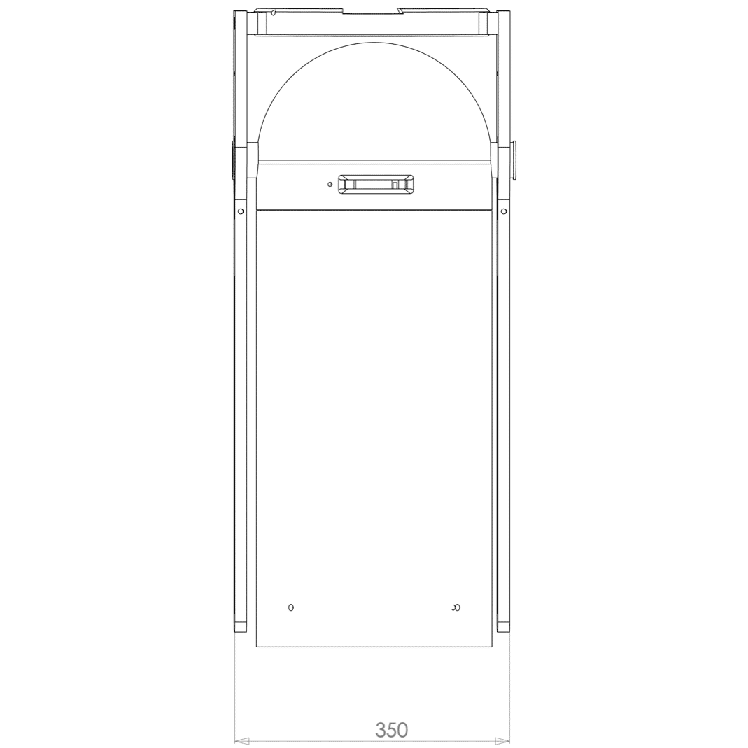 TTS-300 head front view sketch
